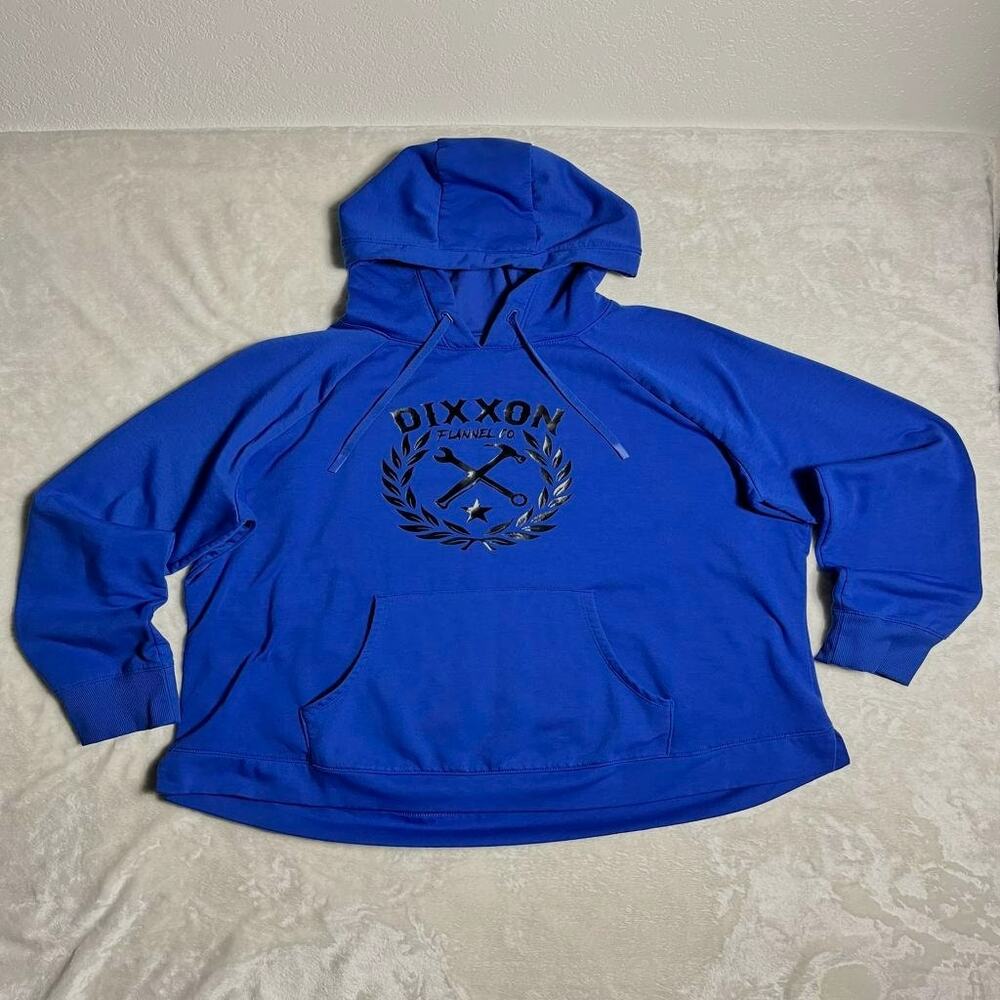 Dixxon Flannel Co Go Hard Hoodie Men's 3XL Performance Pullover Blue Roo Pouch